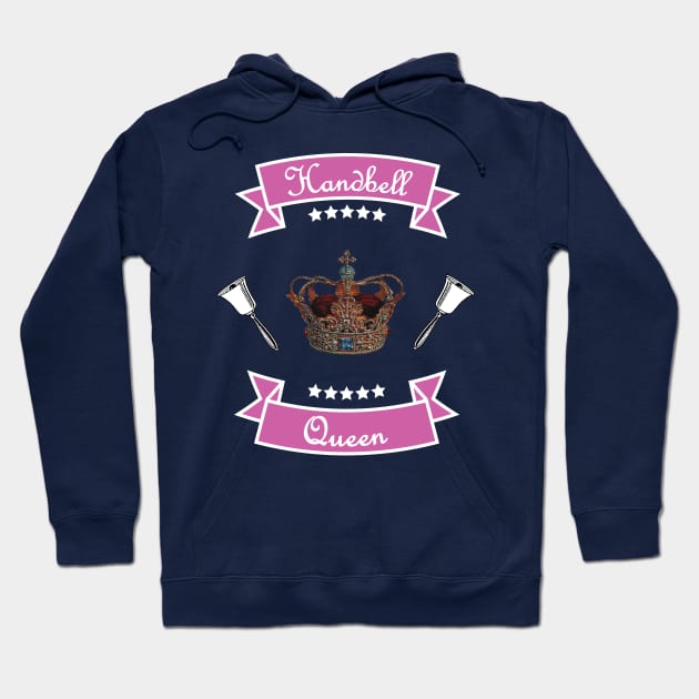 Handbell Queen Pink on Pink Hoodie by SubtleSplit